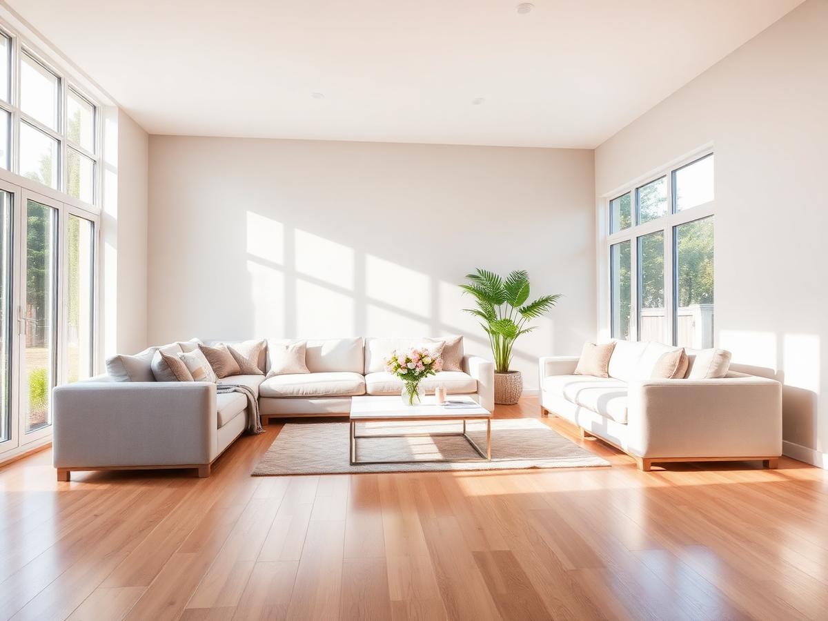Bright clean living room